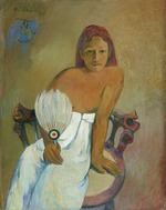 Gauguin, Paul Eugéne Henri - Frau mit Fächer