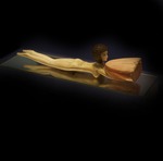 Altägyptische Kunst - Kosmetischer Behälter für Lotion in Form einer schwimmenden Frau