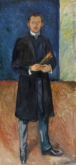 Munch, Edvard - Selbstporträt mit Pinseln