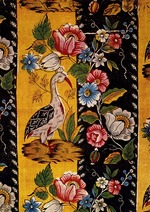 Russische angewandte Kunst - Baumwollgewebe, handgedruckt