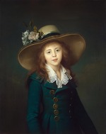 Voille, Jean Louis - Mädchen mit Hut (Baronin Jelisaweta Alexandrowna Stroganowa (1779-1818) 