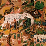 Unbekannter Künstler - Dekorativer Baumwolldruck