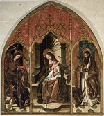 Maestro de la Mendicidad - Madonna und Kind mit Heiligen Erzengel Michael und Bartholomäus