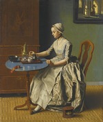 Liotard, Jean-Étienne - Holländisches Mädchen beim Frühstück