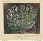 Chaperon, Philippe - Bühnenbildentwurf zur Oper Die Zauberflöte von Wolfgang Amadeus Mozart, Théâtre Lyrique in Paris