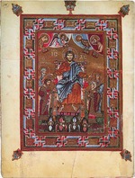 Unbekannter Künstler - Krönung des Fürsten Jaropolk Isjaslawitsch und seiner Gemahlin Irina (Kunigunde von Polen) durch den thronenden Christus