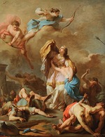 Jombert, Pierre-Charles - Apollo und Diana rächen ihre Mutter und töten alle Kinder der Niobe