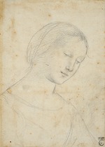 Raffael (Raffaello Sanzio da Urbino) - Porträtstudie einer Frau