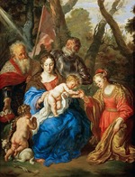 Sandrart, Joachim, von - Die mystische Hochzeit der heiligen Katharina mit Heiligen Leopold und Wilhelm