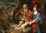 Sandrart, Joachim, von - Minerva und Saturn beschützen Kunst und Wissenschaft vor Neid und Lüge