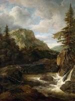 Ruisdael, Jacob Isaacksz, van - Berglandschaft mit Wasserfall