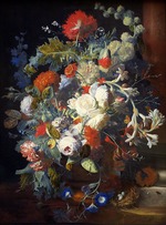 Huysum, Jan, van - Blumenstrauss bei einer Säule