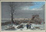 Geissler, Christian Gottfried Heinrich - Achterbahnen auf der Newa in der Nähe von Smolny-Kloster in Sankt Petersburg