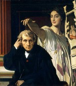 Ingres, Jean Auguste Dominique - Luigi Cherubini und die Muse der Lyrik