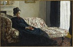 Monet, Claude - Méditation. Madame Monet au canapé