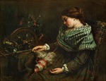 Courbet, Gustave - Schlafende Spinnerin (La fileuse endormie)