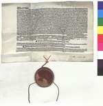 Historisches Objekt - Vorgedruckter Ablaßbrief, ausgefertigt im Auftrag von Papst Leo X. von Albrecht von Brandenburg, Erzbischof von Mainz