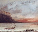 Courbet, Gustave - Sonnenuntergang über dem Genfer See