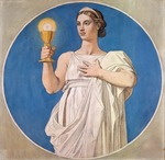 Ingres, Jean Auguste Dominique - Der Glaube. Karton für die Glasfenster der Kapelle Saint Ferdinand