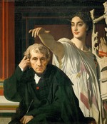Ingres, Jean Auguste Dominique - Luigi Cherubini und die Muse der Lyrik