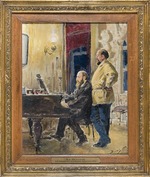 Polenow, Wassili Dmitriewitsch - Pjotr Antonowitsch Spiro am Klavier und Sawwa Mamontow