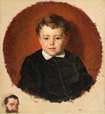 Newrew, Nikolai Wassiliewitsch - Porträt von Andrei Sawwitsch Mamontow (1869-1891) als Kind