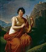Vigée Le Brun, Louise Élisabeth - Porträt der Schriftstellerin Baronin Anne Louise Germaine de Staël (1766-1817) als Corinne auf Cap Misenum