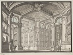 Galli da Bibiena, Carlo - Entwurf von Interieur für eine Bibliothek