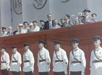 Unbekannter Fotograf - Die Molotows Rede bei der feierlichen Eröffnung der All-Unions-Landwirtschaftsausstellung (WSChW)