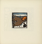 Kandinsky, Wassily Wassiljewitsch - Landschaft mit Figuren und Kruzifix. Aus Klänge