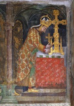 Unbekannter Künstler - Kaiser Karl IV. legt einen Splitter vom Heiligen Kreuz in das Kreuz-Reliquiar ein