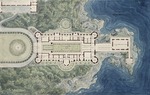 Schinkel, Karl Friedrich - Schloss Orianda auf der Krim. Grundriss Entwurf