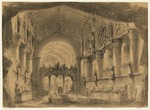 Cambon, Charles-Antoine - Bühnenbildentwurf zur Oper Macbeth von Giuseppe Verdi. Paris, Théâtre-Lyrique, 21.04.1865