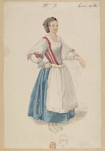 Lormier, Paul - Kostümentwurf zur Oper Louise Miller von Giuseppe Verdi, Paris Opéra, 02.02.1853