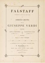 Verdi, Giuseppe - Oper Falstaff: Erstausgabe der Originalfassung