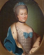 Unbekannter Künstler - Porträt von Landgräfin Henriette Karoline von Hessen-Darmstadt (1721-1774)