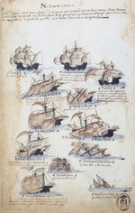 Unbekannter Künstler - Die Flotte von Pedro Álvares Cabral, 1500. Aus Livro das Armadas