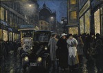 Fischer, Paul Gustaf - Ein Abendspaziergang auf dem Boulevard