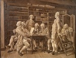 Unbekannter Künstler - Zusammentreffen der Enzyklopädisten im Haus von Diderot