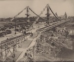 Unbekannter Fotograf - Der Bau der Krim-Brücke in Moskau