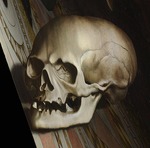 Holbein, Hans, der Jüngere - Der anamorphotische Schädel. Die Gesandten (Detail)