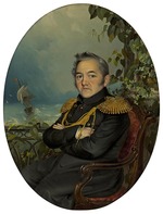 Schwede, Robert - Porträt von Admiral Michail Petrowitsch Lasarew (1788-1851)