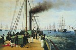 Bogoljubow, Alexei Petrowitsch - Die Besichtigung der Baltischen Flotte durch den Kaiser Nikolaus I. auf dem Dampfer Newka
