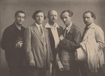 Unbekannter Fotograf - Mitglieder der AChRR: Jewgeni Kazman, Isaak Brodski, Juri Repin, Alexander Grigoriew und Pawel Radimow