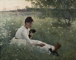 Danielson-Gambogi, Elin - Mädchen mit Katzen in einer Sommerlandschaft