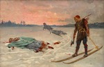 Edelfelt, Albert Gustaf Aristides - Die Ermordung Bischof Henriks durch Lalli