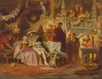 Piloty, Carl Theodor von - Erstes Treffen von Anne Boleyn und Heinrich VIII. auf dem Ball bei Kardinal Wolsey
