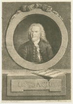 Kütner, Samuel Gottlieb - Porträt von Johann Sebastian Bach