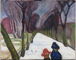 Munch, Edvard - Allee im Schneegestöber
