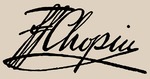 Chopin, Frédéric - Signatur von Frédéric Chopin